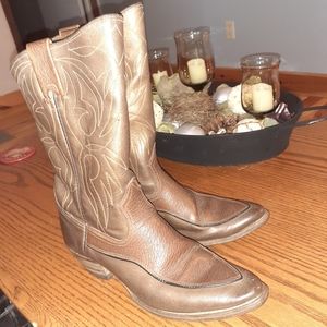 Texas Boot Company vintage Brown cowboy boots size 7.5-1.5 in heel